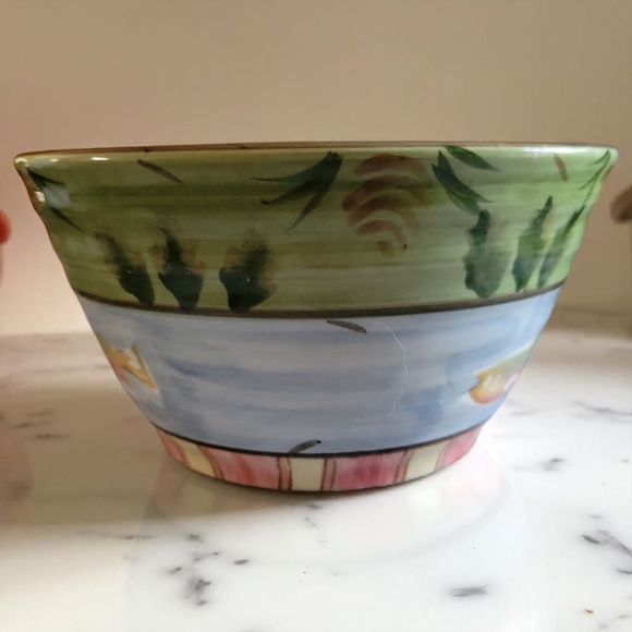 Vtg Home Trends Bella Ceramica Timberline Earthenware Coupe Soup Bowl - Picture 5 of 14